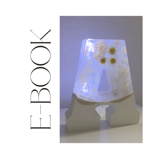 Ebook letras lámpara en resina!