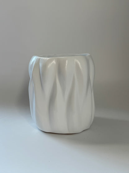 White Curva Vase